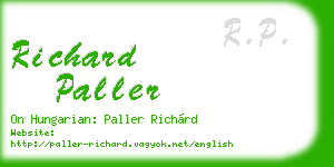 richard paller business card